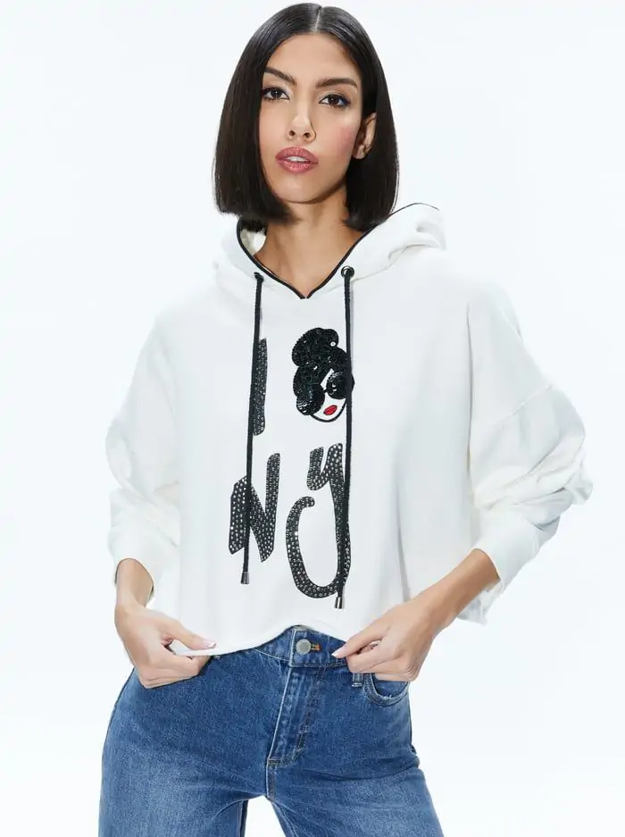 SUNNY BOXY CROPPED HOODIE